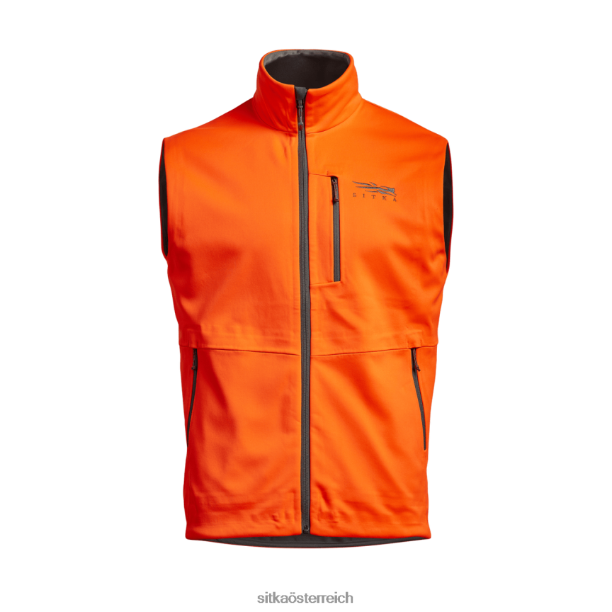 SITKA Gear Jetstream-Weste Männer leuchtendes Orange Jacken und Westen 0HFT2V63