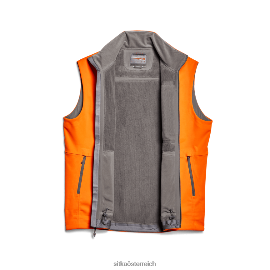 SITKA Gear Jetstream-Weste Männer leuchtendes Orange Jacken und Westen 0HFT2V63