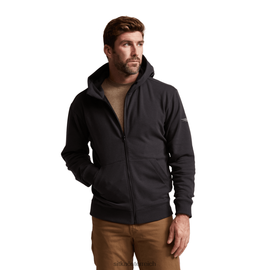 SITKA Gear unverzichtbarer Kapuzenpullover mit Reißverschluss Männer Schwarz Spitzen 0HFT2V115