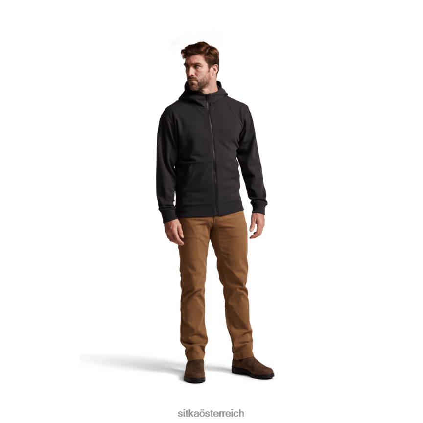 SITKA Gear unverzichtbarer Kapuzenpullover mit Reißverschluss Männer Schwarz Spitzen 0HFT2V115