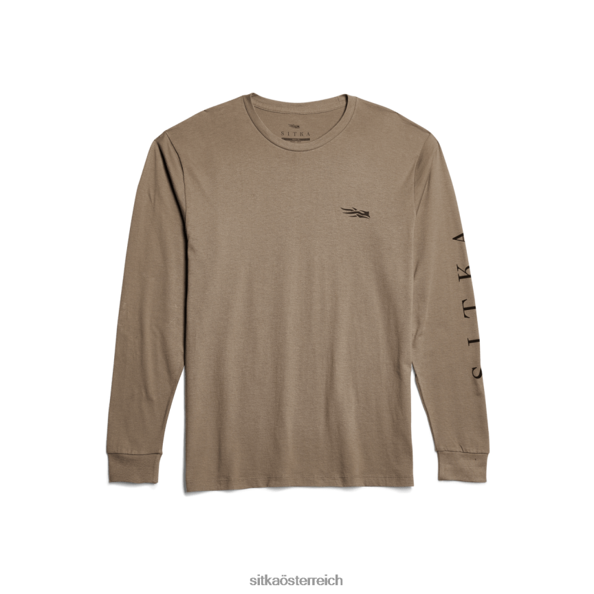 SITKA Gear Foundation-Langarm-T-Shirt Männer Nussbaum Spitzen 0HFT2V136