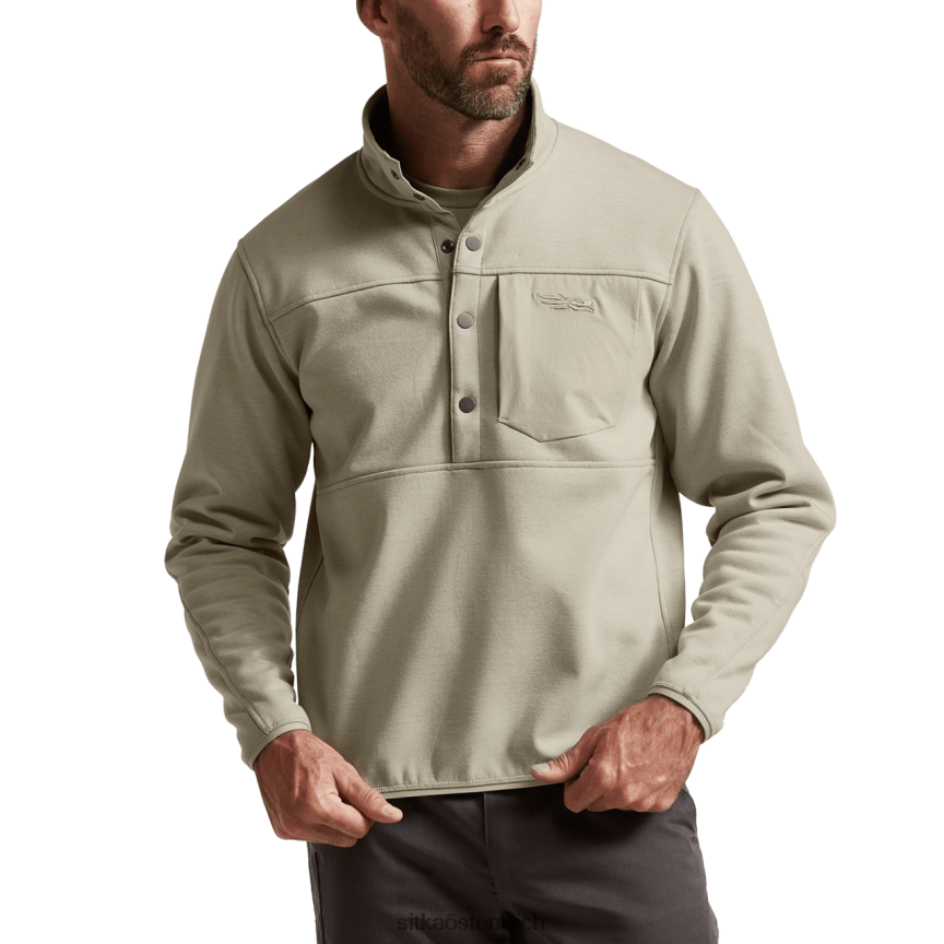 SITKA Gear Snap-Fleece im vorderen Bereich Männer Birke Spitzen 0HFT2V205