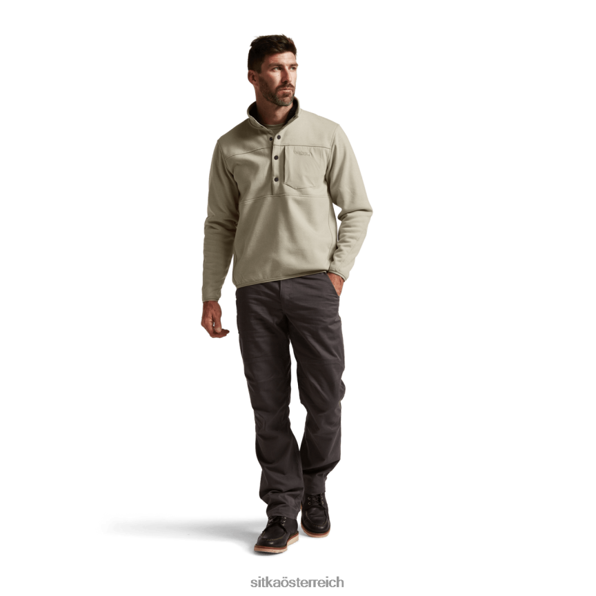 SITKA Gear Snap-Fleece im vorderen Bereich Männer Birke Spitzen 0HFT2V205