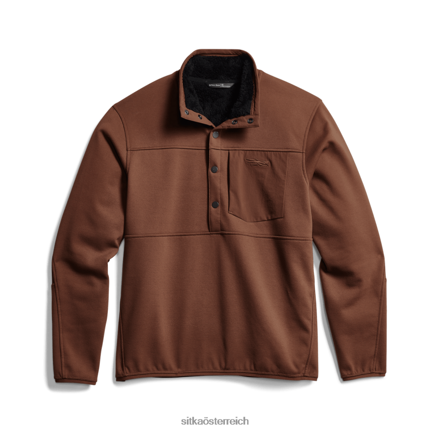SITKA Gear Snap-Fleece im vorderen Bereich Männer Bison Spitzen 0HFT2V206