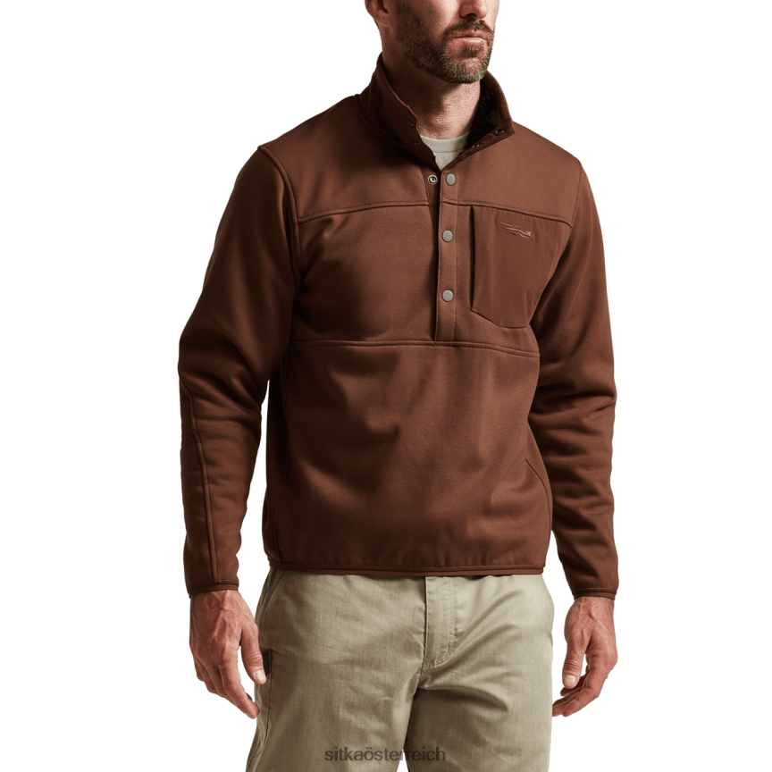 SITKA Gear Snap-Fleece im vorderen Bereich Männer Bison Spitzen 0HFT2V206