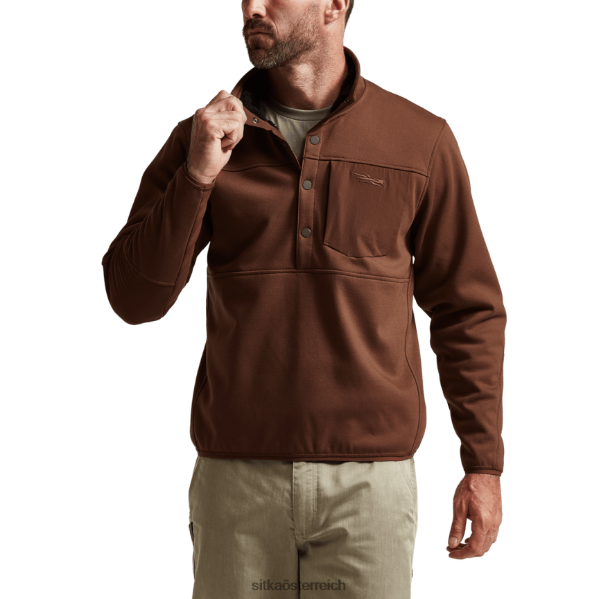 SITKA Gear Snap-Fleece im vorderen Bereich Männer Bison Spitzen 0HFT2V206