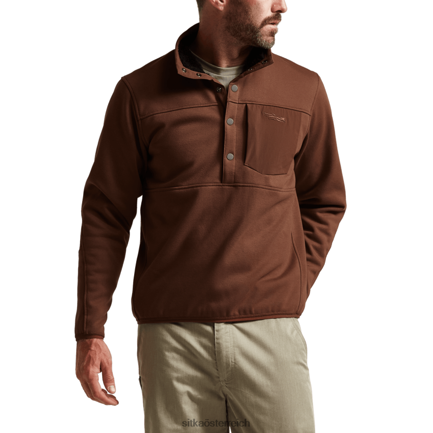 SITKA Gear Snap-Fleece im vorderen Bereich Männer Bison Spitzen 0HFT2V206