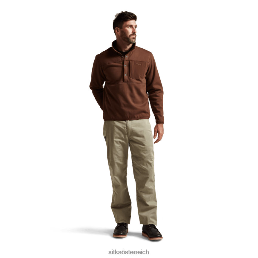 SITKA Gear Snap-Fleece im vorderen Bereich Männer Bison Spitzen 0HFT2V206