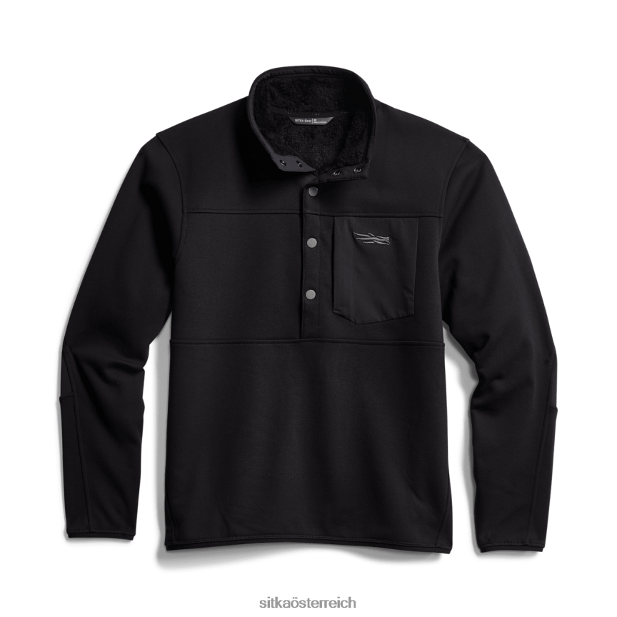 SITKA Gear Snap-Fleece im vorderen Bereich Männer Schwarz Spitzen 0HFT2V204